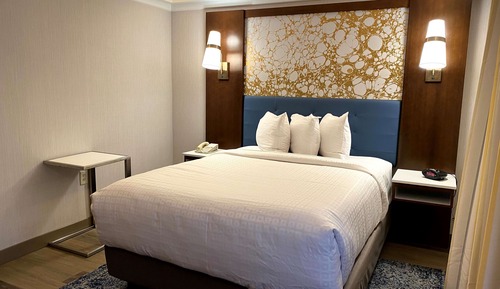 Chambre Standard, 1 grand lit, non-fumeurs, réfrigérateur et four à micro-ondes