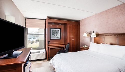 Chambre, 1 grand lit, accessible aux personnes à mobilité réduite, baignoire (Mobility & Hearing)