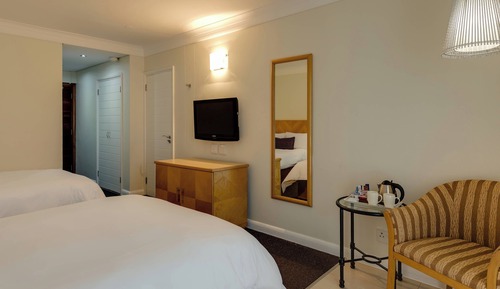 Chambre, 2 lits doubles, vue lagon