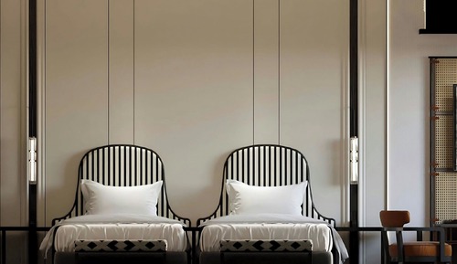 Chambre, 2 lits une place, non-fumeurs, vue mer