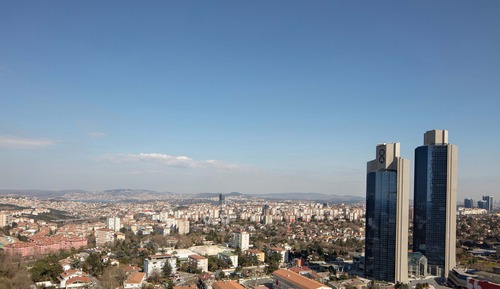 Chambre Panoramique, 2 lits une place, vue ville
