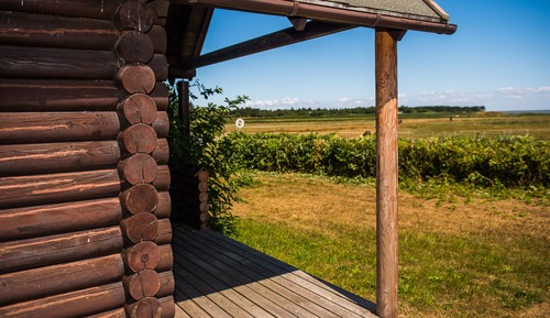 Cabane, 2 chambres, terrasse, vue mer