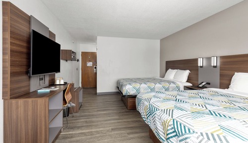Chambre Deluxe, 2 lits doubles, non-fumeurs, réfrigérateur et four à micro-ondes