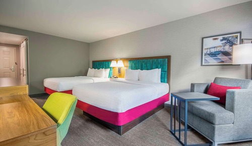 Chambre, 2 grands lits, accessible aux personnes à mobilité réduite (Hearing)