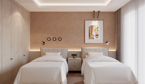Villa, 2 chambres, 2 salles de bains, côté jardin