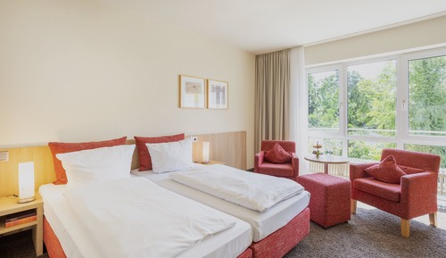 Chambre Supérieure Double ou avec lits jumeaux, vue jardin