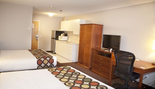 Chambre Standard, 2 grands lits, coin cuisine