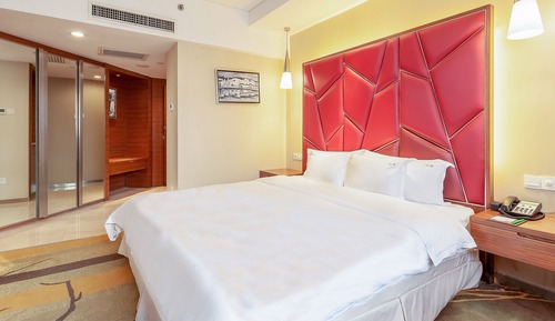 Chambre Premium, 1 très grand lit, vue jardin