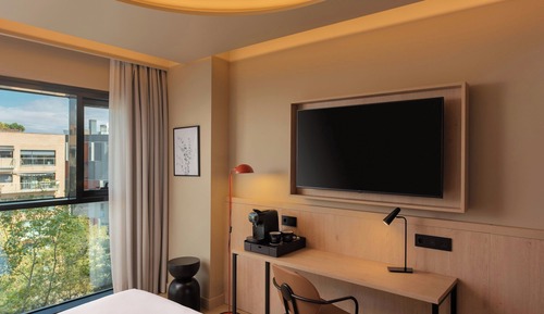 Chambre, 2 lits une place, vue ville