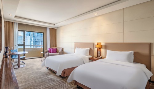 Chambre Premium, 2 lits une place, accès au salon club