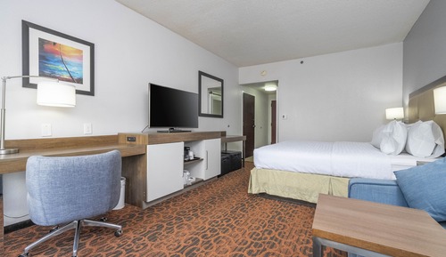 Chambre, 1 très grand lit, accessible aux personnes à mobilité réduite, non-fumeurs
