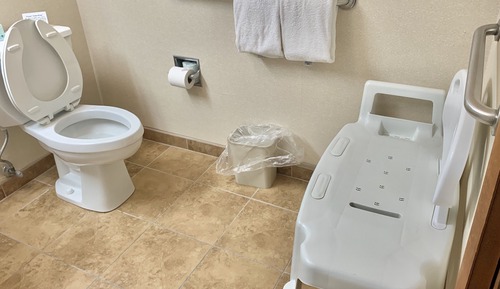 Chambre, 1 grand lit, accessible aux personnes à mobilité réduite, non-fumeurs (Roll-In Shower)