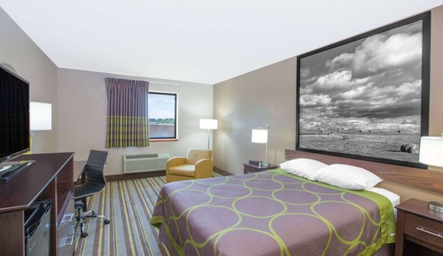 Chambre, 1 grand lit, accessible aux personnes à mobilité réduite, non-fumeurs (Roll-In Shower)