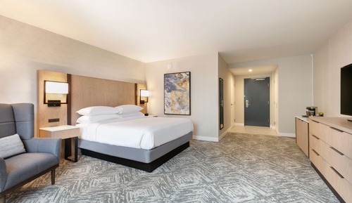 Chambre, 1 très grand lit, accessible aux personnes à mobilité réduite (Mobility, Roll-In Shower)