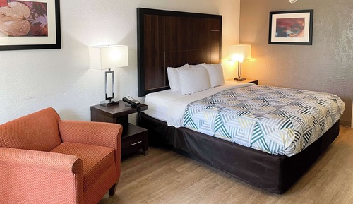 Chambre Standard, 1 très grand lit, accessible aux personnes à mobilité réduite, non-fumeurs