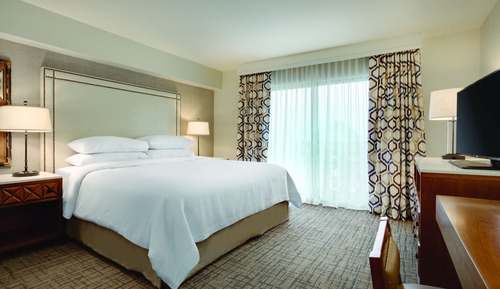Suite, 1 très grand lit, accessible aux personnes à mobilité réduite (Roll-In Shower)