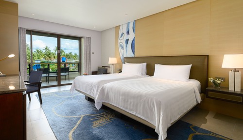 Chambre avec lits jumeaux, vue piscine (Tanjung)
