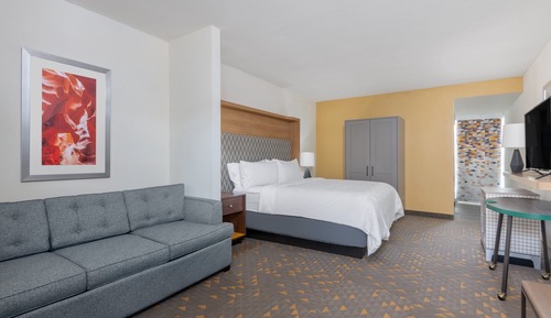 Suite, 1 très grand lit, accessible aux personnes à mobilité réduite (Roll-In Shower)