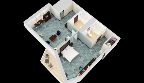 Suite, 1 très grand lit, vue océan (Beach Wing)