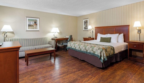 Chambre, 1 très grand lit et 1 canapé-lit, fumeurs