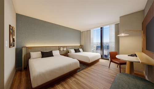 Chambre Deluxe, 2 grands lits, vue baie