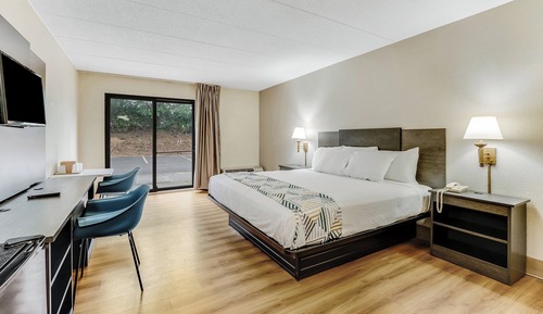 Chambre Deluxe, 1 très grand lit, fumeurs, baignoire à jets