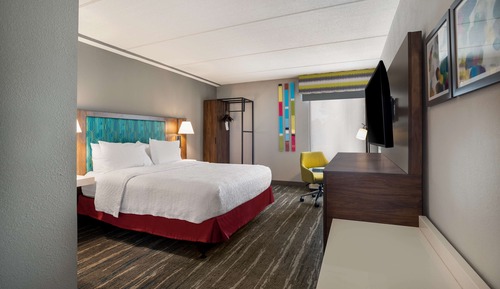 Chambre, 1 grand lit, accessible aux personnes à mobilité réduite, non-fumeurs