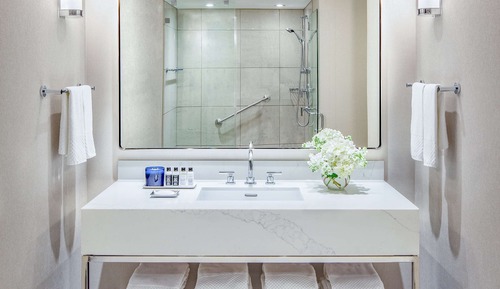 Chambre, 1 très grand lit (Mobility & Hearing, Roll-in Shower)