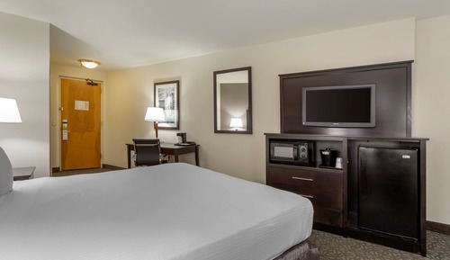 Chambre Standard, 1 très grand lit, non-fumeurs, réfrigérateur et four à micro-ondes