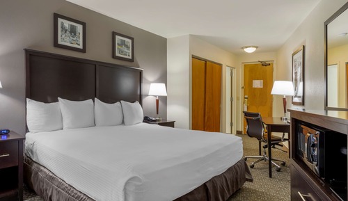 Chambre Standard, 1 grand lit, non-fumeurs, réfrigérateur et four à micro-ondes