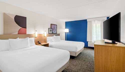 Chambre, 2 grands lits, accessible aux personnes à mobilité réduite (Hearing)