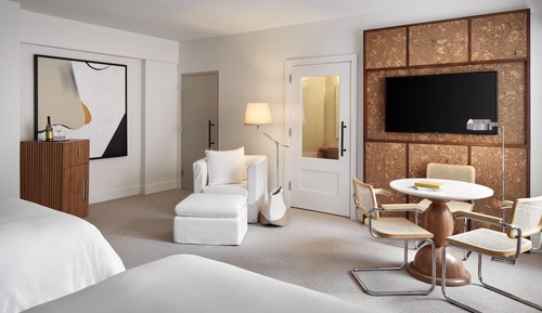 Chambre Double Deluxe, accessible aux personnes à mobilité réduite, coin cuisine