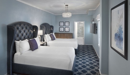 Chambre Deluxe, 2 grands lits, accessible aux personnes à mobilité réduite, vue baie