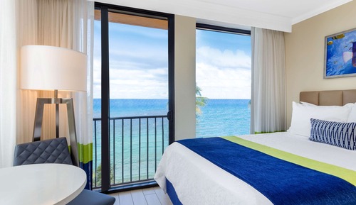 Chambre, 2 grands lits, en front de mer (Wellness Room)