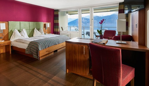 Chambre Double Supérieure, balcon, vue lac