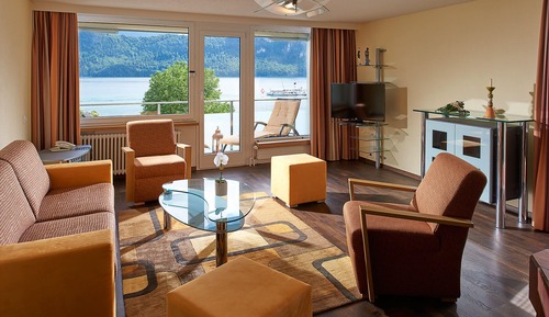 Suite, balcon, vue lac
