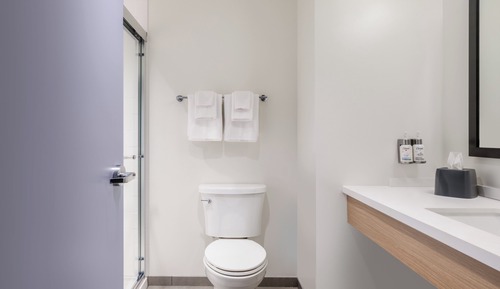 Chambre Standard, 1 très grand lit, accessible aux personnes à mobilité réduite (Roll-In Shower)