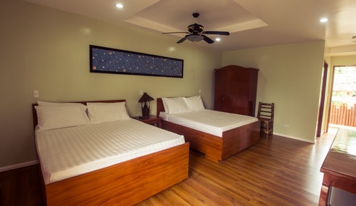 Chambre Deluxe, 2 grands lits, vue partielle sur l'océan