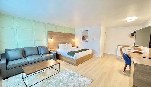 Chambre Deluxe, 1 très grand lit et 1 canapé-lit, coin cuisine