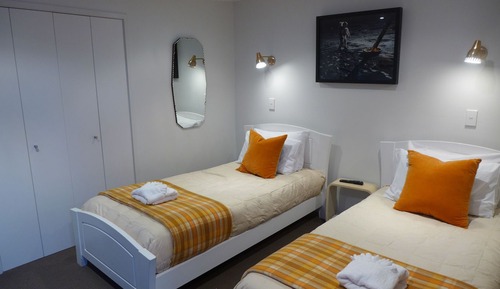 Chambre Classique avec lits jumeaux, 2 lits une place, réfrigérateur et four à micro-ondes