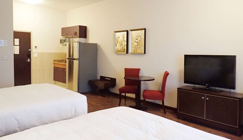 Chambre, 2 grands lits, non-fumeurs, coin cuisine