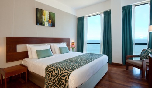 Chambre Double Deluxe, 1 très grand lit, salle de bains privée, vue océan