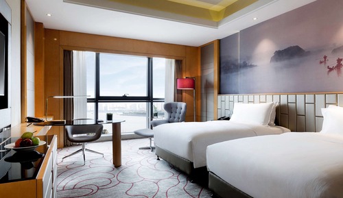 Chambre Deluxe avec lits jumeaux, 2 lits une place, avec vue