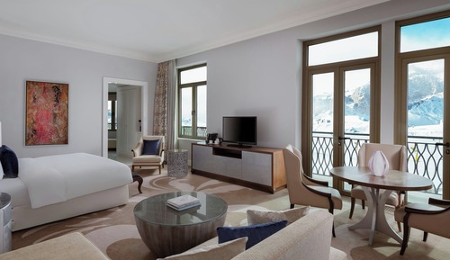 Suite Junior, 1 très grand lit, balcon, vue montagne