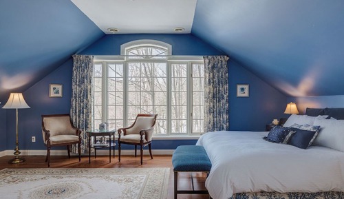 Chambre Deluxe, 1 très grand lit, cheminée