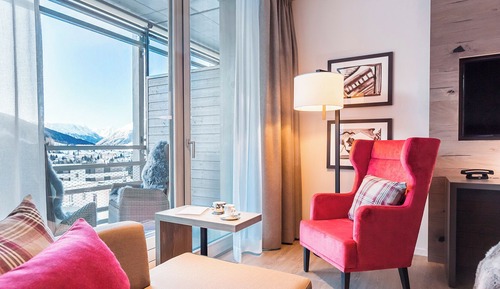 Chambre Double Premium, 2 lits une place, vue montagne