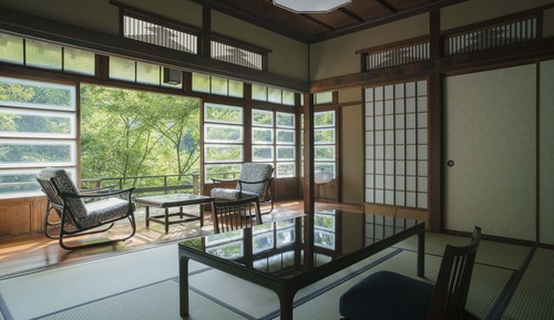 Chambre Tradition avec lits jumeaux, vue fleuve (Japanese-Style)
