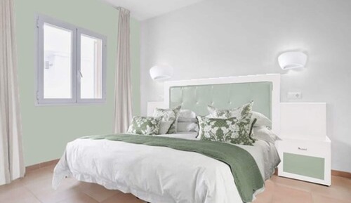 Appartement, balcon, vue piscine