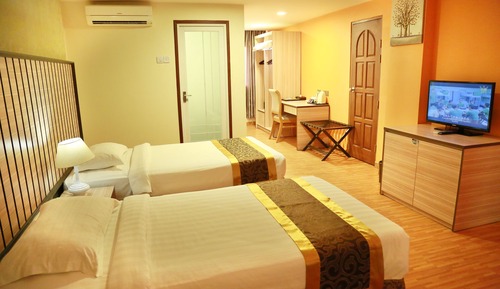 Chambre Deluxe avec lits jumeaux, salle de bains privée