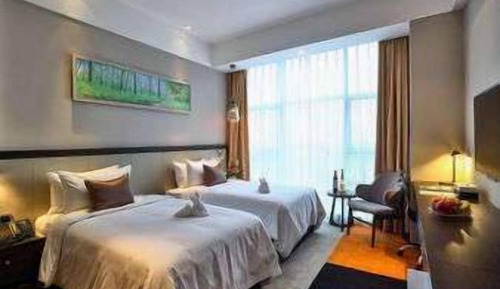 Chambre, 2 lits une place